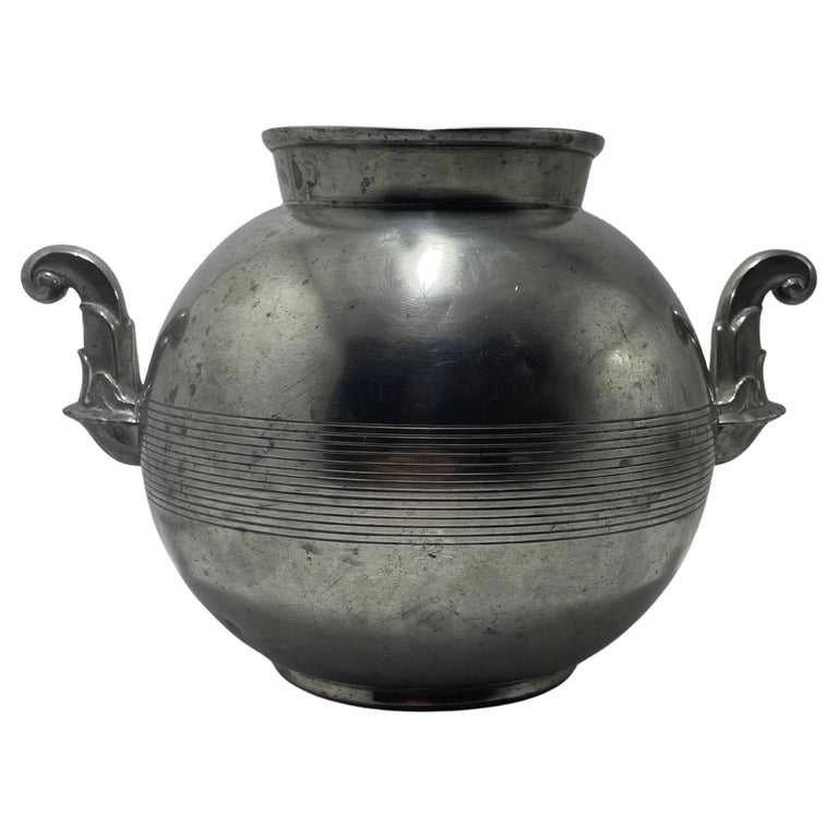 GAB Swedish Art Deco Pewter Vase, 1930's.