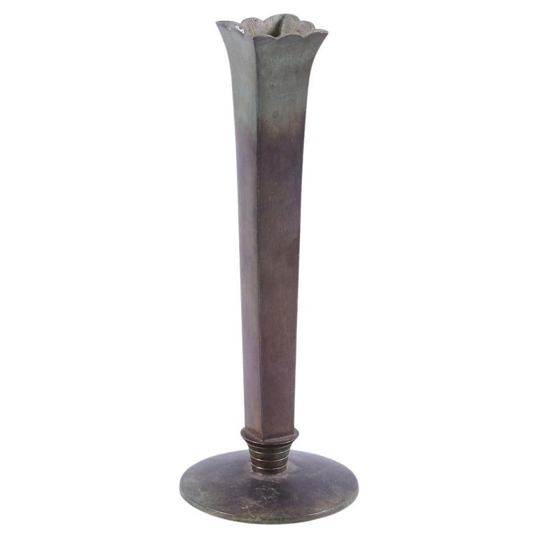 Swedish Art Deco Bronze Vase by GAB, 1930s