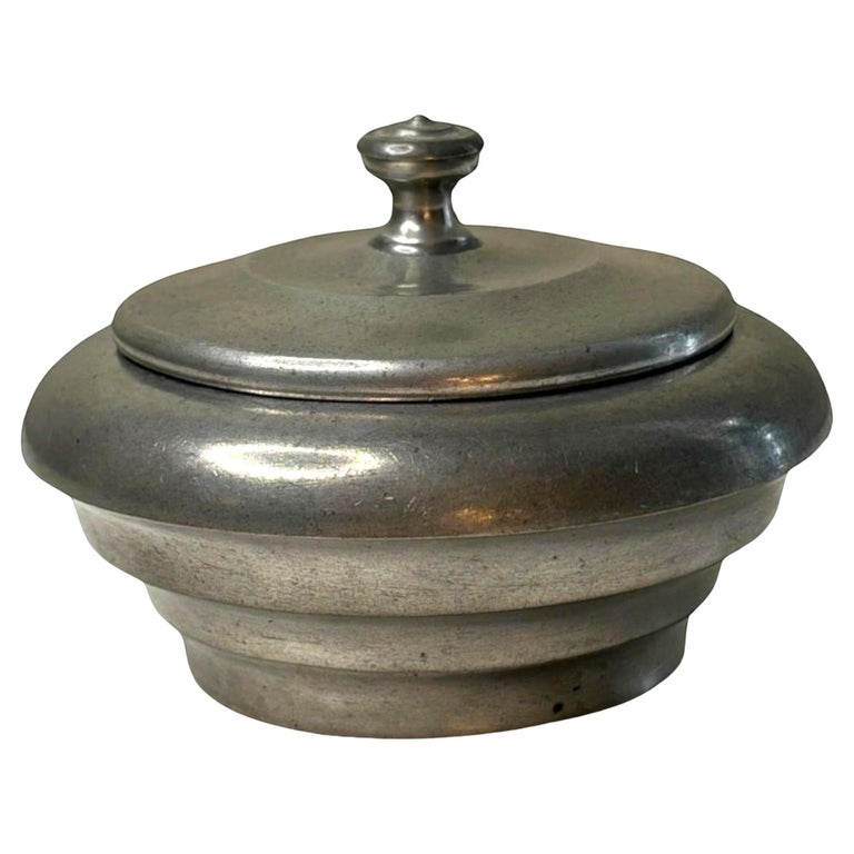 Ernst Svedbom Pewter Lidded Box, Sweden, 1932 Swedish Modern
