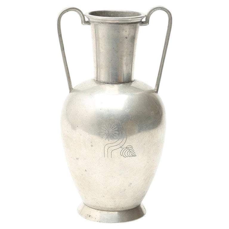 Pewter Vase for FAK, Art Deco, Sweden, 1935