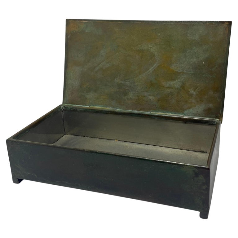 Bronze Lidded Box by Sune Bäckström, Sweden, 1930s