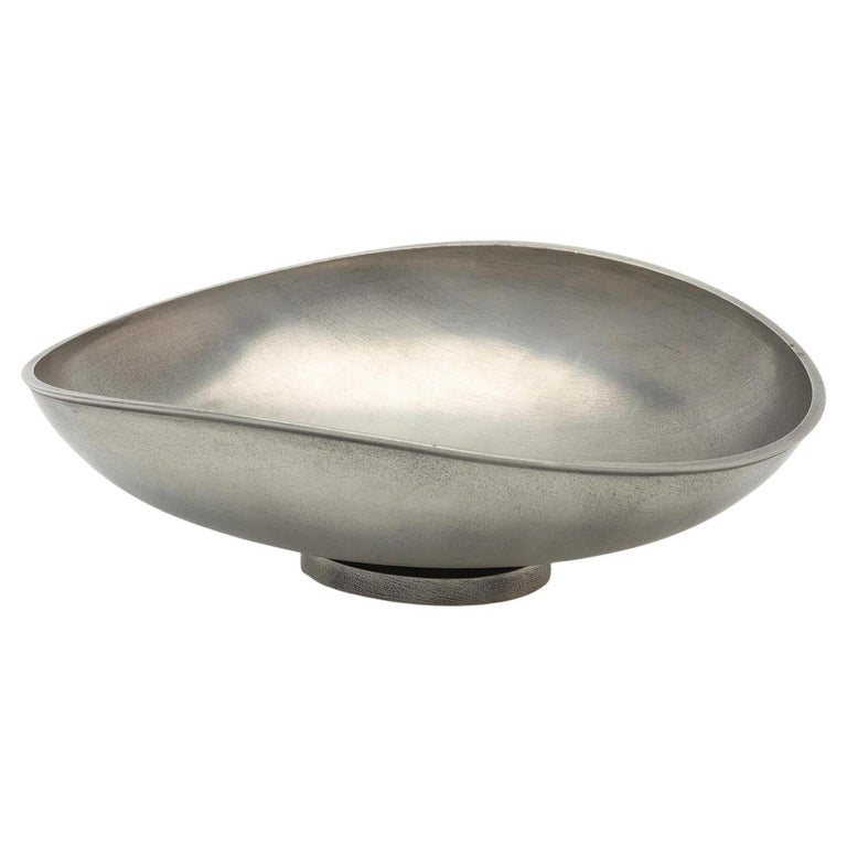 Brushed Pewter Bowl by Schreuder &amp; Olsson, Sweden, 1963