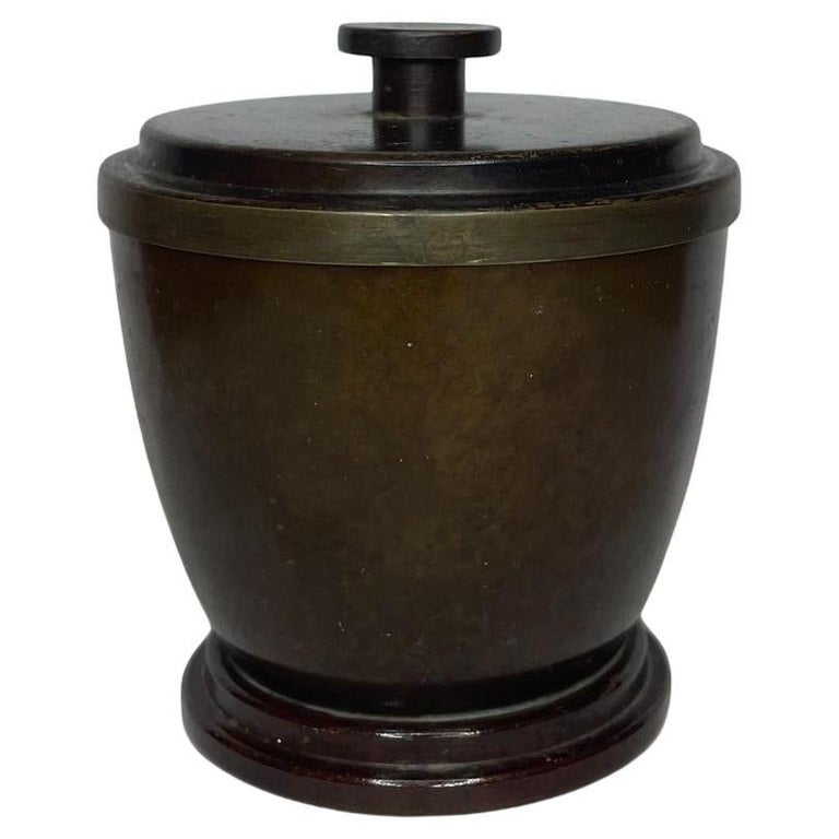 Bronze Lidded Jar by Ildfast, Denmark, 1930s Art Deco
