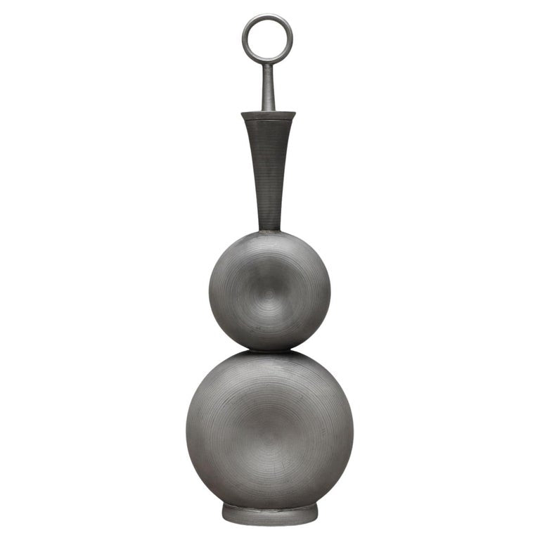 Pewter Bottle Sculpture by Gunnar Havstad, Norway, 1950s