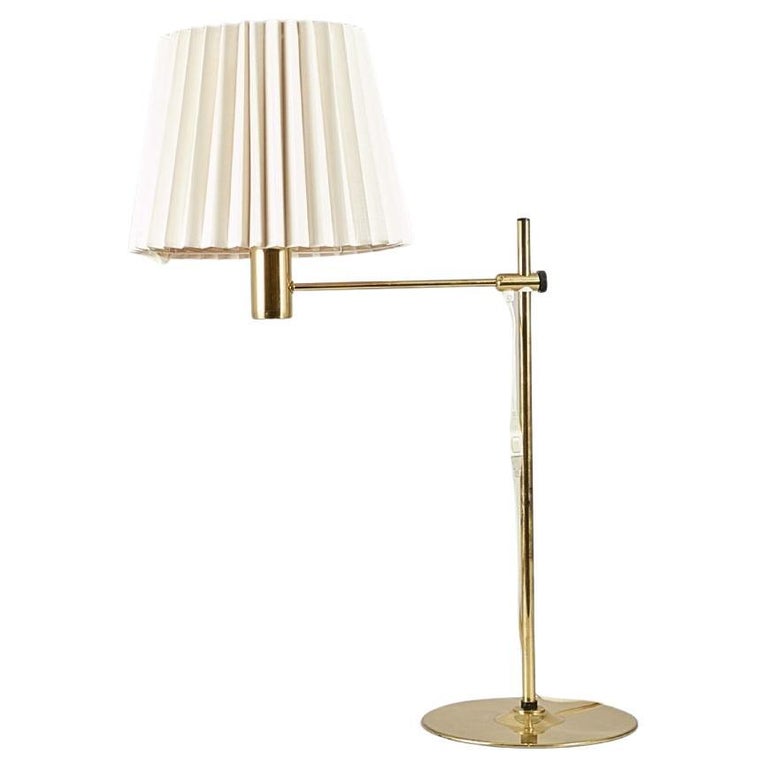 rass Table Lamp by Hans-Agne Jakobsson with Pleated Shade - Sweden 1960's