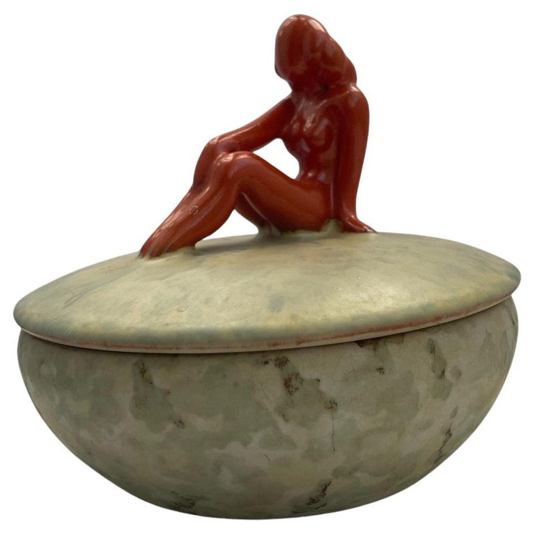 Anna-Lisa Thomson for Upsala-Ekeby, Lidded Ceramic Bowl, Sweden 1930's