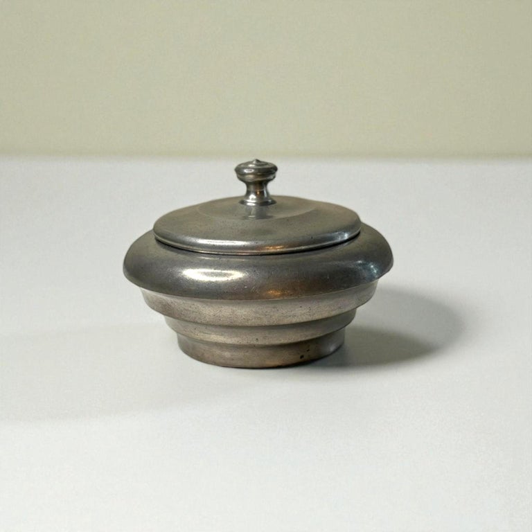 Ernst Svedbom Pewter Lidded Box, Sweden, 1932 Swedish Modern