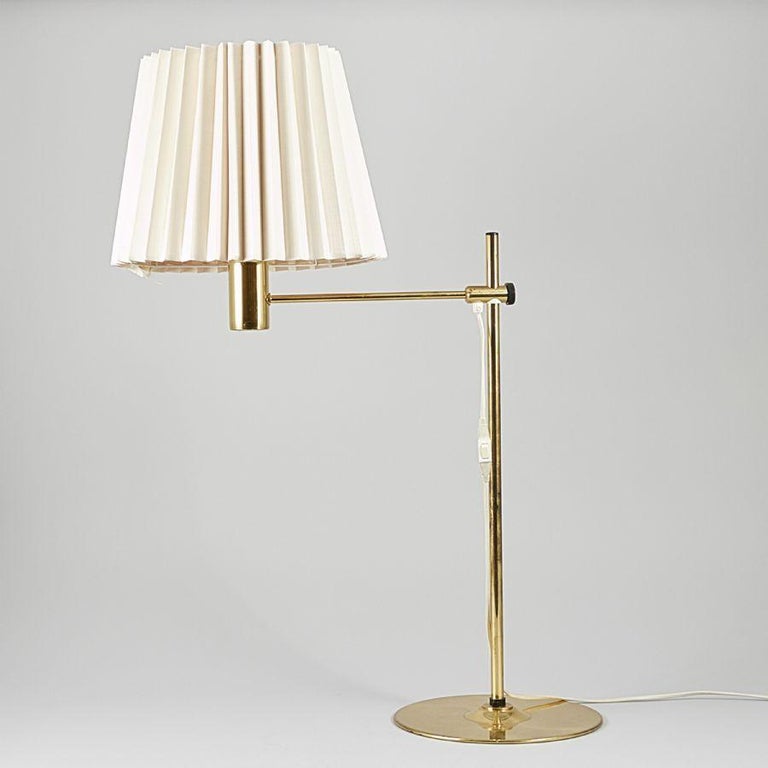 rass Table Lamp by Hans-Agne Jakobsson with Pleated Shade - Sweden 1960's