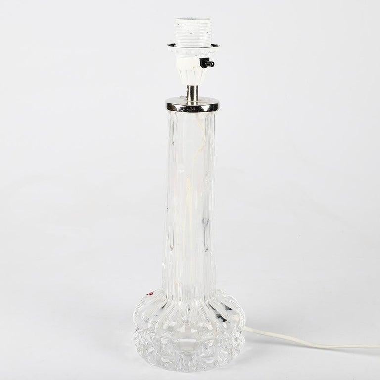 Pair of Carl Fagerlund for Orrefors Crystal Table Lamps, Sweden, 1960s