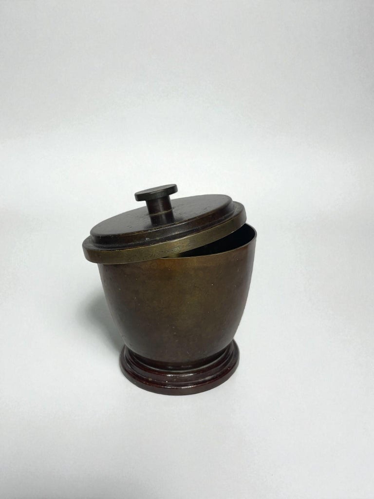 Bronze Lidded Jar by Ildfast, Denmark, 1930s Art Deco