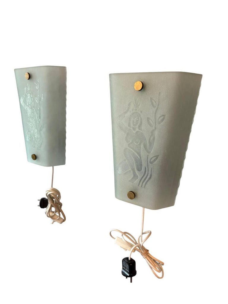 Pair of Swedish Modern / Grace Wall Sconces Attributed to Glössner, 1930s