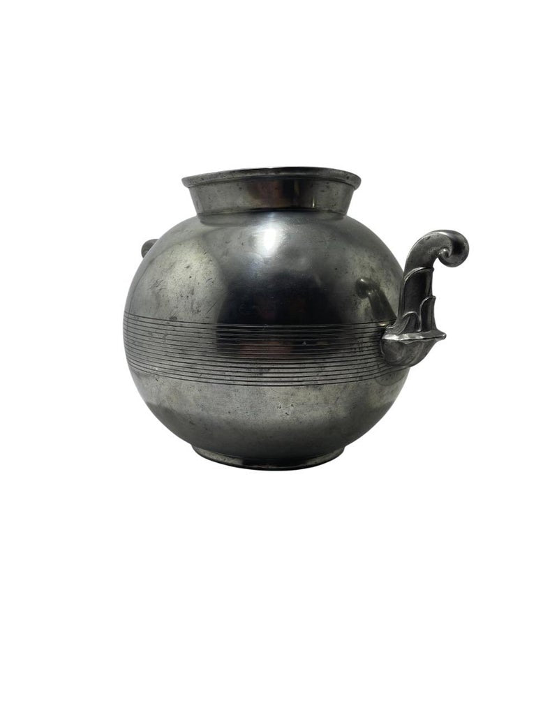 GAB Swedish Art Deco Pewter Vase, 1930's.