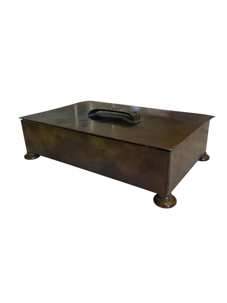 Elegant Swedish Grace Bronze Card Box - 1930's