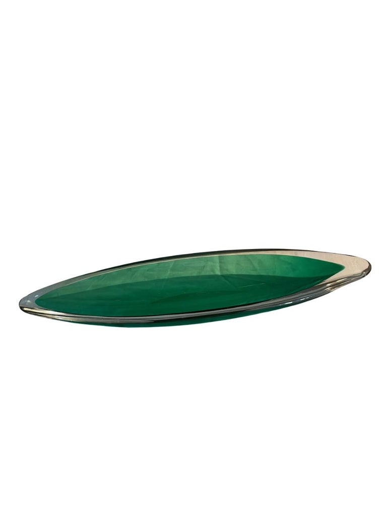 Vicke Lindstrand, Kosta - Large Bowl/Plate Emerald Green