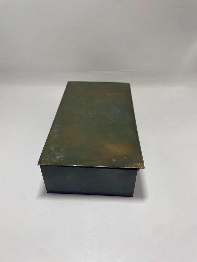 Bronze Lidded Box by Sune Bäckström, Sweden, 1930s