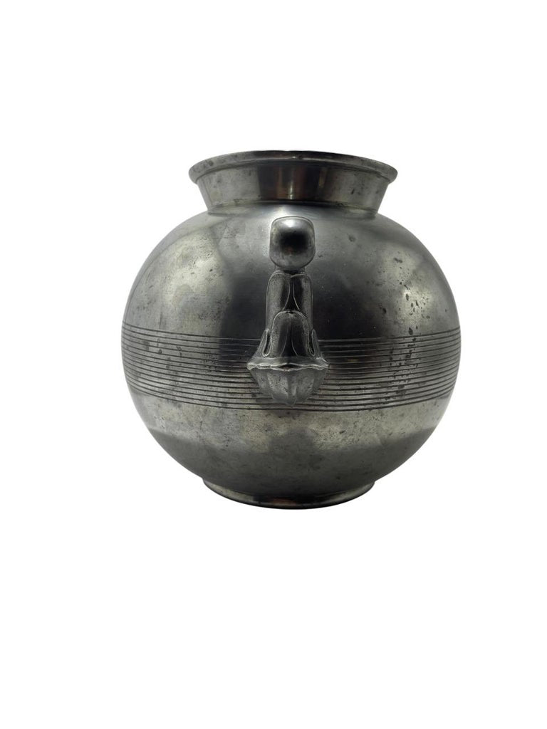 GAB Swedish Art Deco Pewter Vase, 1930's.