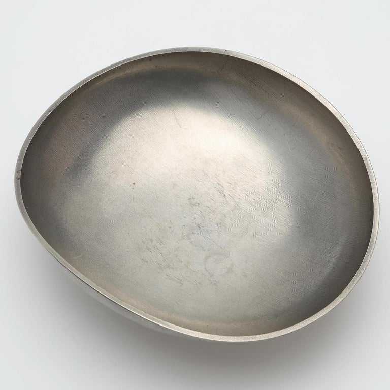 Brushed Pewter Bowl by Schreuder &amp; Olsson, Sweden, 1963