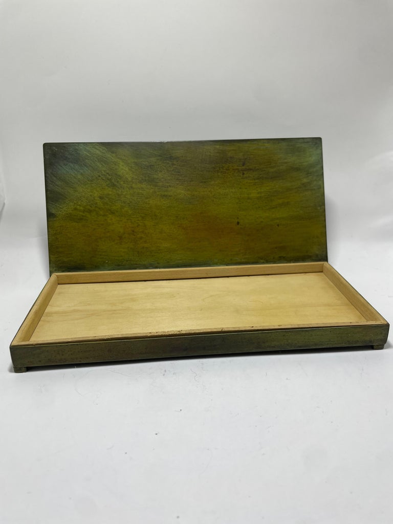 Swedish GAB Patinated Bronze Desk Set, 1930s – 5-Piece