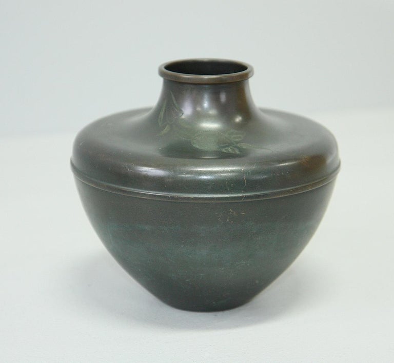 N&J Swedish Bronze Vase – 1930's Art Deco