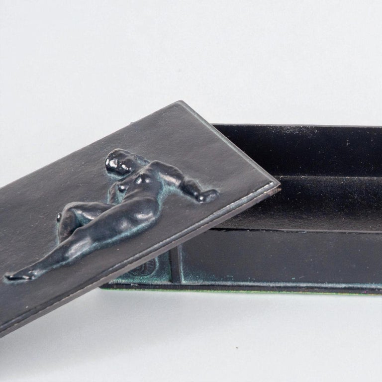 Swedish Modern Art Deco Cast Iron Box by Husqvarna, Sweden, 1930s