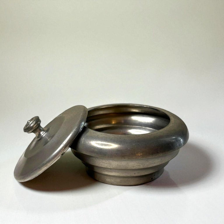 Ernst Svedbom Pewter Lidded Box, Sweden, 1932 Swedish Modern