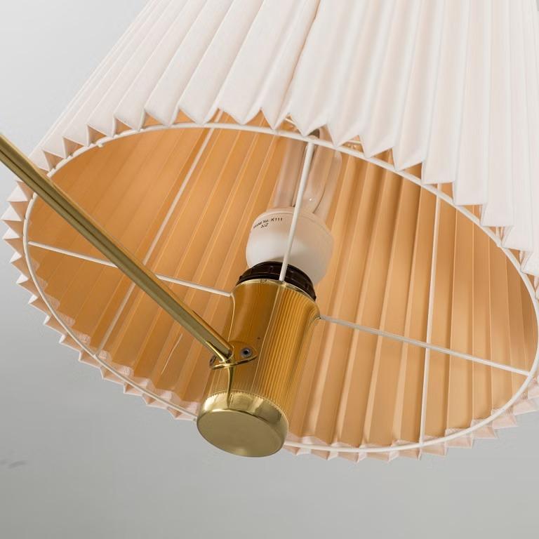 rass Table Lamp by Hans-Agne Jakobsson with Pleated Shade - Sweden 1960's
