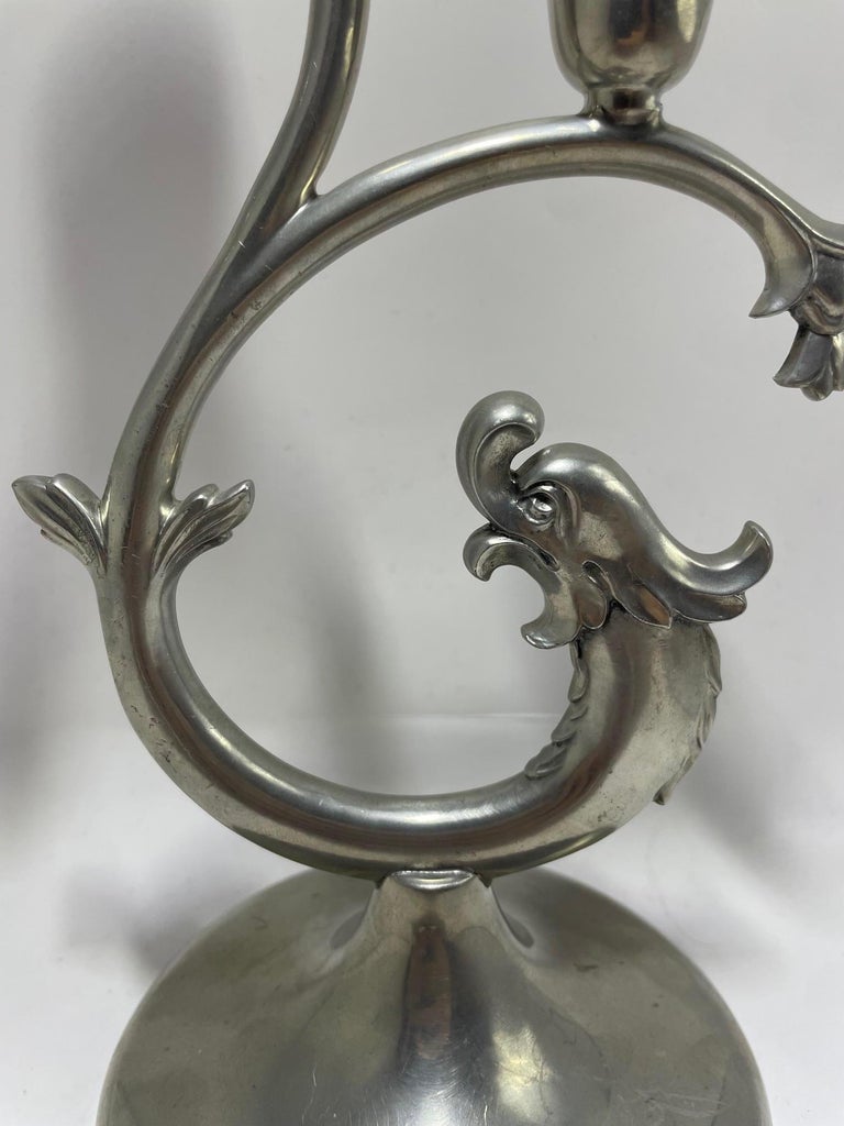 Ke & Co, Eskilstuna - Pair of pewter candle holders . 1931