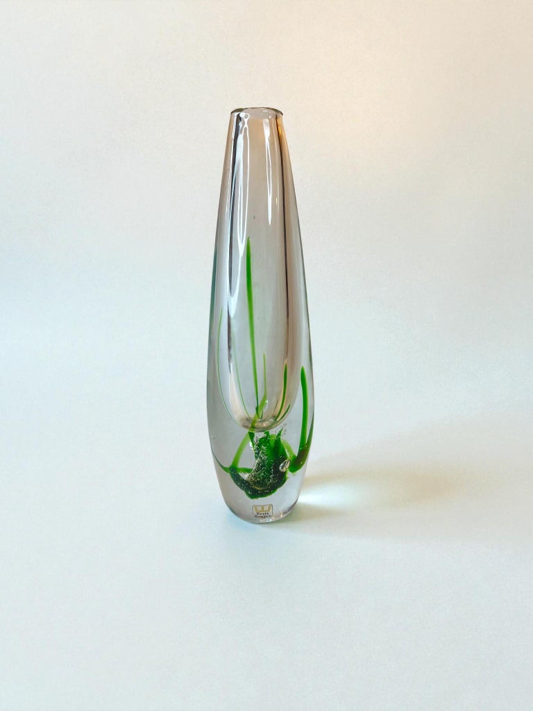 Seaweed Series – Vicke Lindstrand for Kosta, Swedish Mid-Century Art Glass (3-Piece Signed Set)