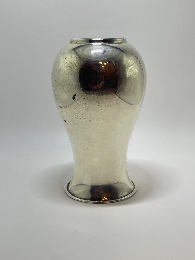 FAK - Silver plated vase - Scandinavian modern - Sweden 1930's