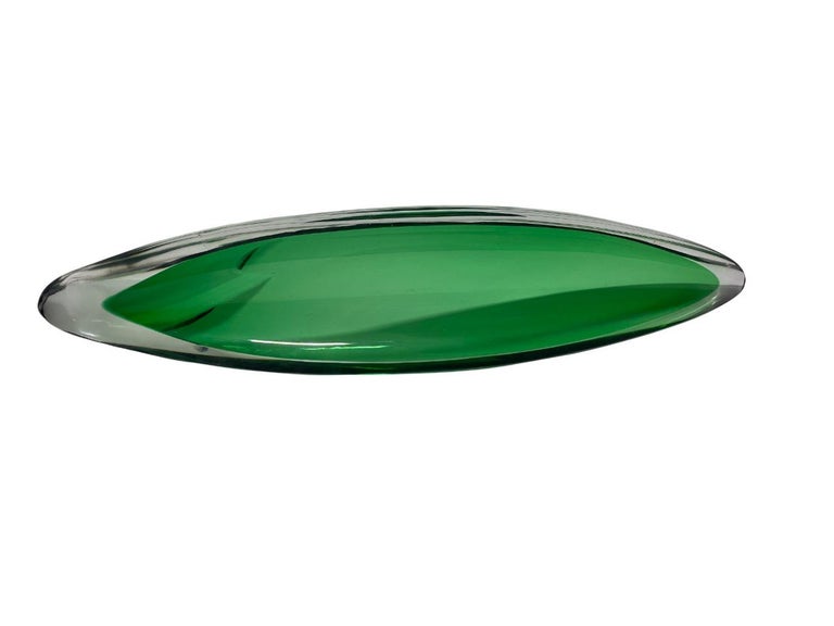 Vicke Lindstrand, Kosta - Large Bowl/Plate Emerald Green
