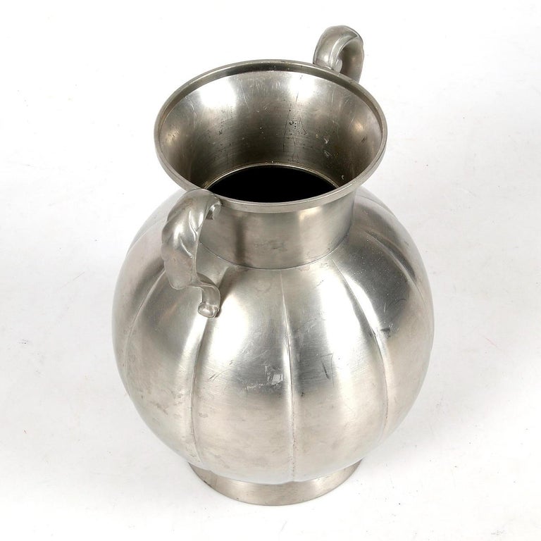 Art Deco Pewter Two-Handled Vase, GAB Sweden, 1934