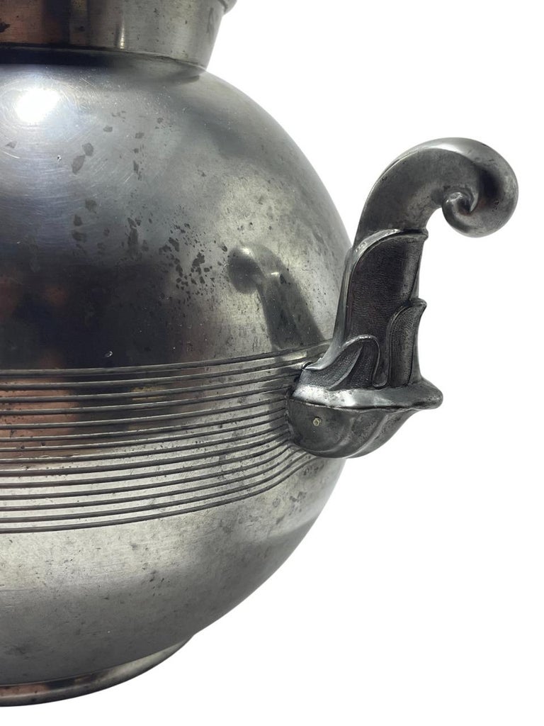 GAB Swedish Art Deco Pewter Vase, 1930's.