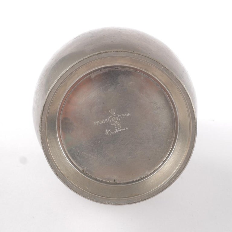 Pewter Vase for FAK, Art Deco, Sweden, 1935