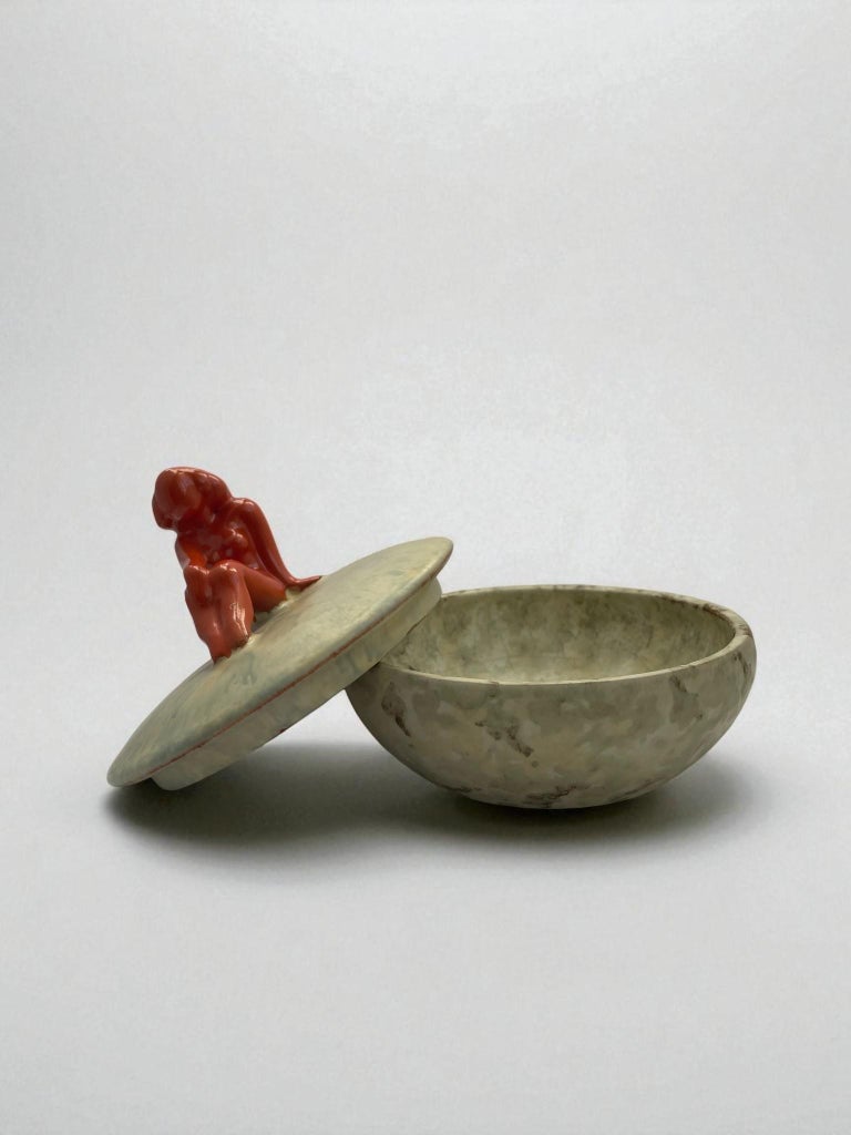 Anna-Lisa Thomson for Upsala-Ekeby, Lidded Ceramic Bowl, Sweden 1930's