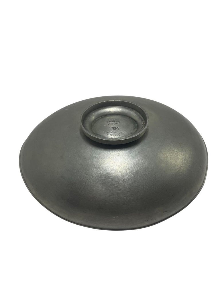 Brushed Pewter Bowl by Schreuder &amp; Olsson, Sweden, 1963