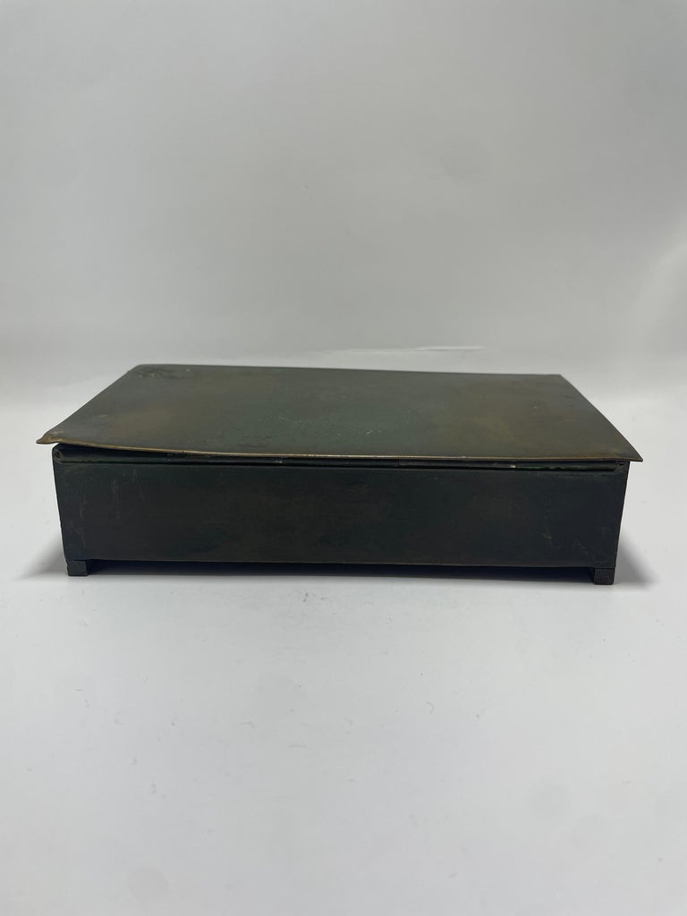 Bronze Lidded Box by Sune Bäckström, Sweden, 1930s