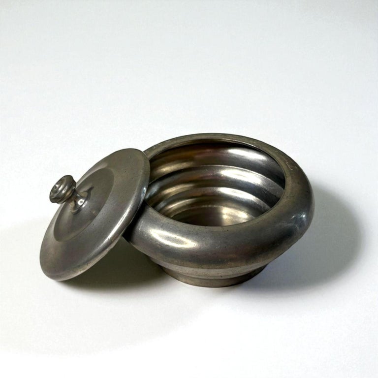 Ernst Svedbom Pewter Lidded Box, Sweden, 1932 Swedish Modern