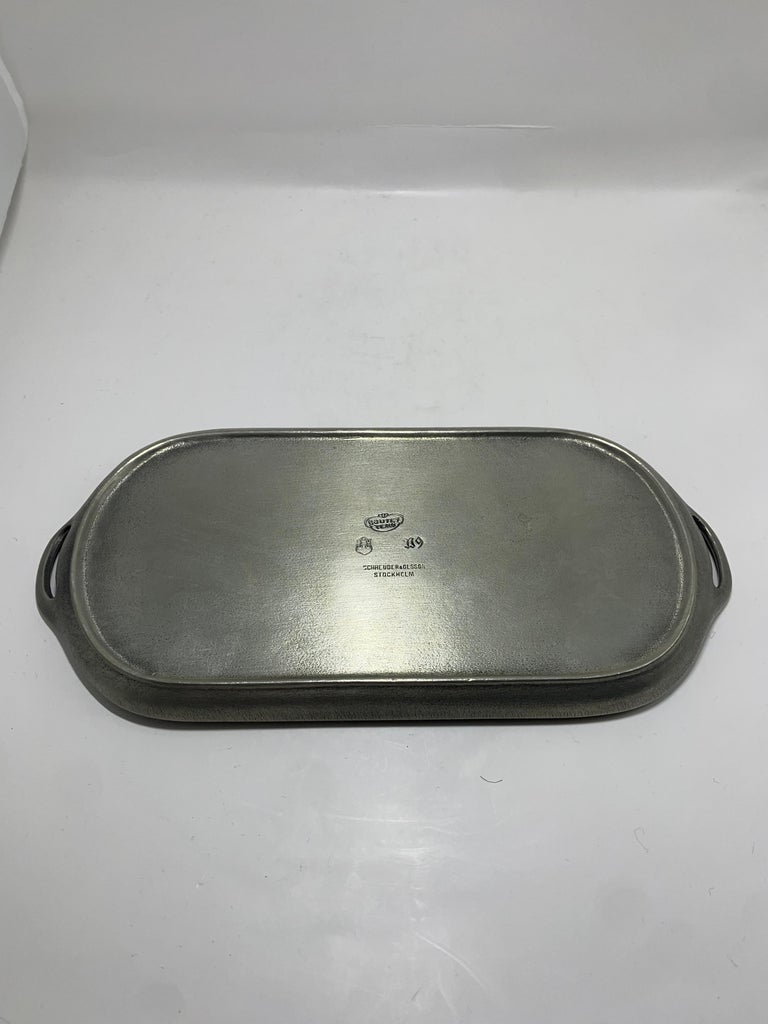 Schreuder & Olsson Swedish Pewter Serving Tray 1950's