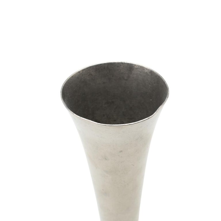 GAB Pewter Vase with Brass Detail, Sweden, 1930s