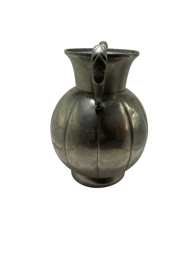 Art Deco Pewter Two-Handled Vase, GAB Sweden, 1934