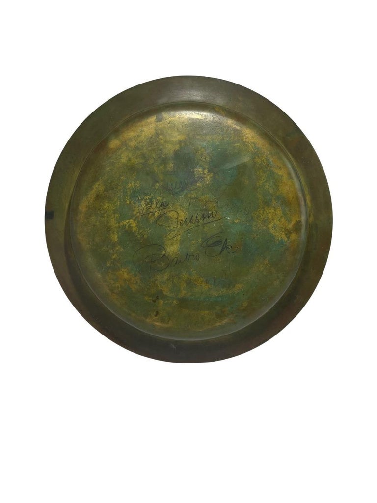 Sune Bäckström - Art Deco massive bronze plate - 1930's