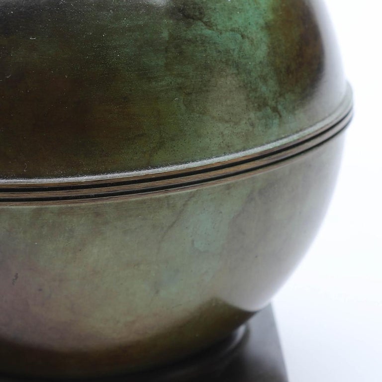 Swedish Modern Patinated Bronze Table Lamp by GAB Guldsmedsaktiebolaget, 1930s