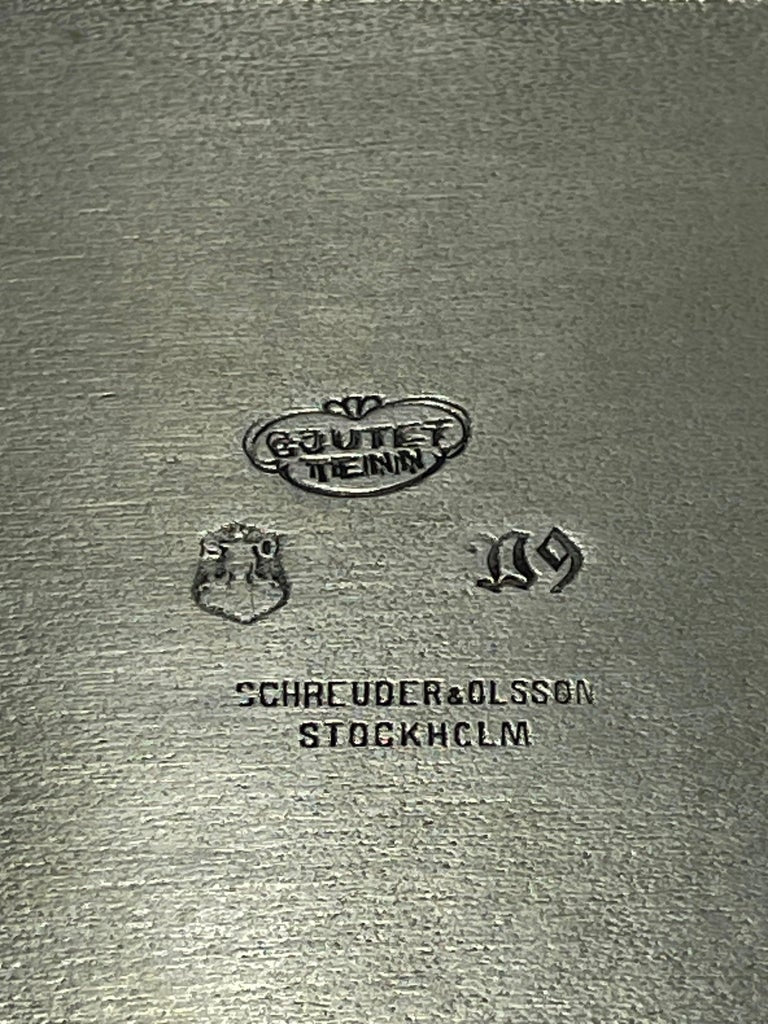 Schreuder & Olsson Swedish Pewter Serving Tray 1950's