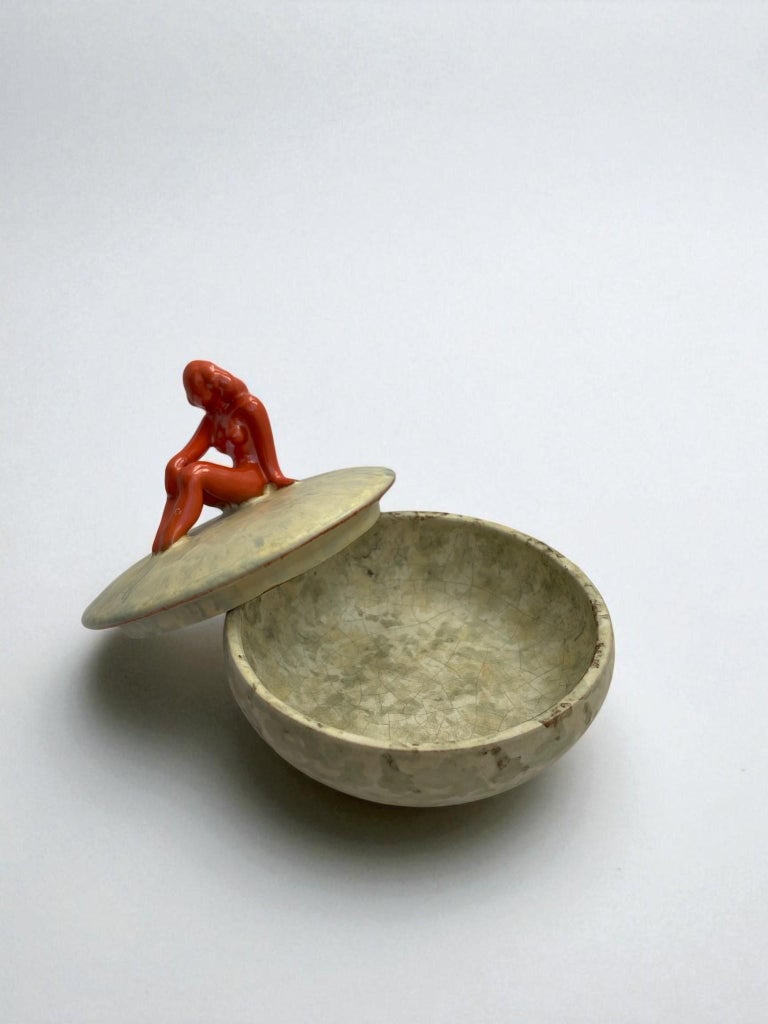 Anna-Lisa Thomson for Upsala-Ekeby, Lidded Ceramic Bowl, Sweden 1930's