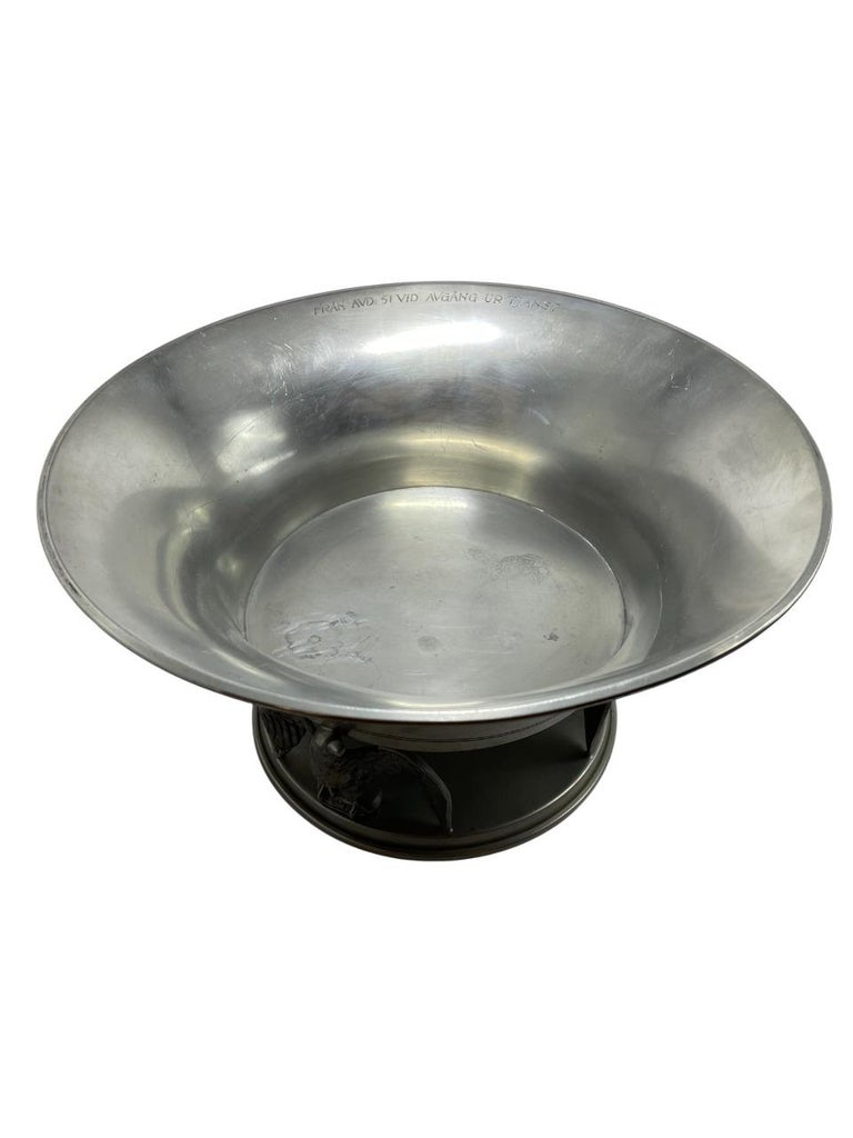 Art Deco Pewter Centerpiece by Ystad Tenn, 1930s