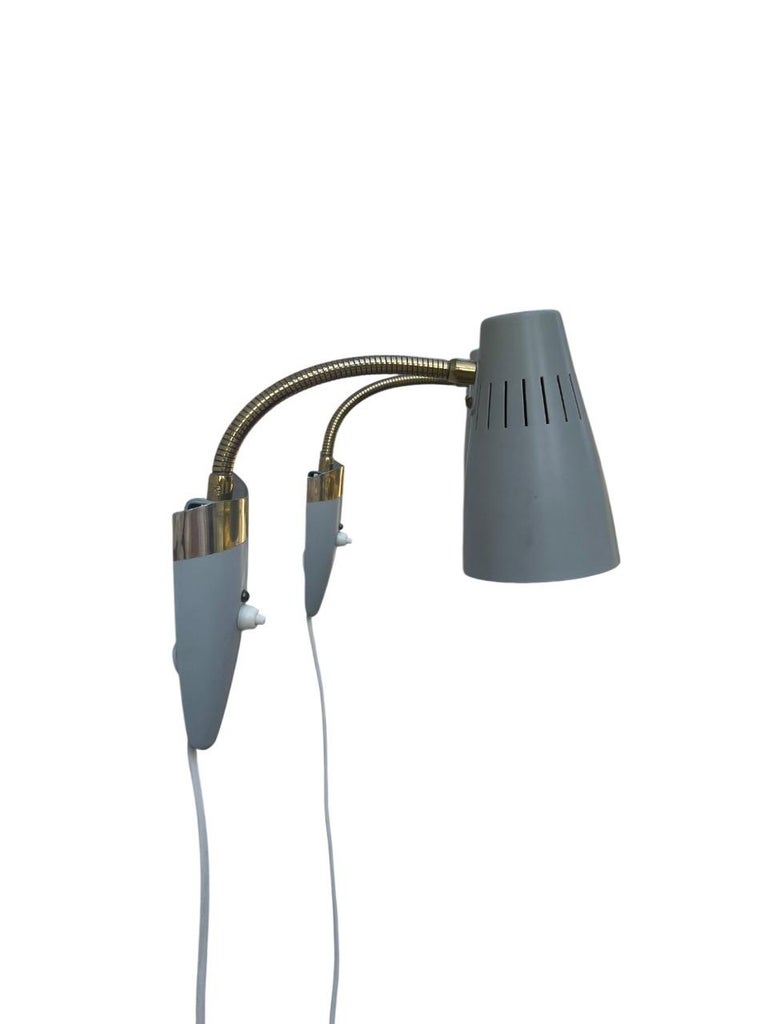Pair of Wall Lamps, by Arvid Böhlmarks Lampfabrik, Model "8845, Sweden, 1950's