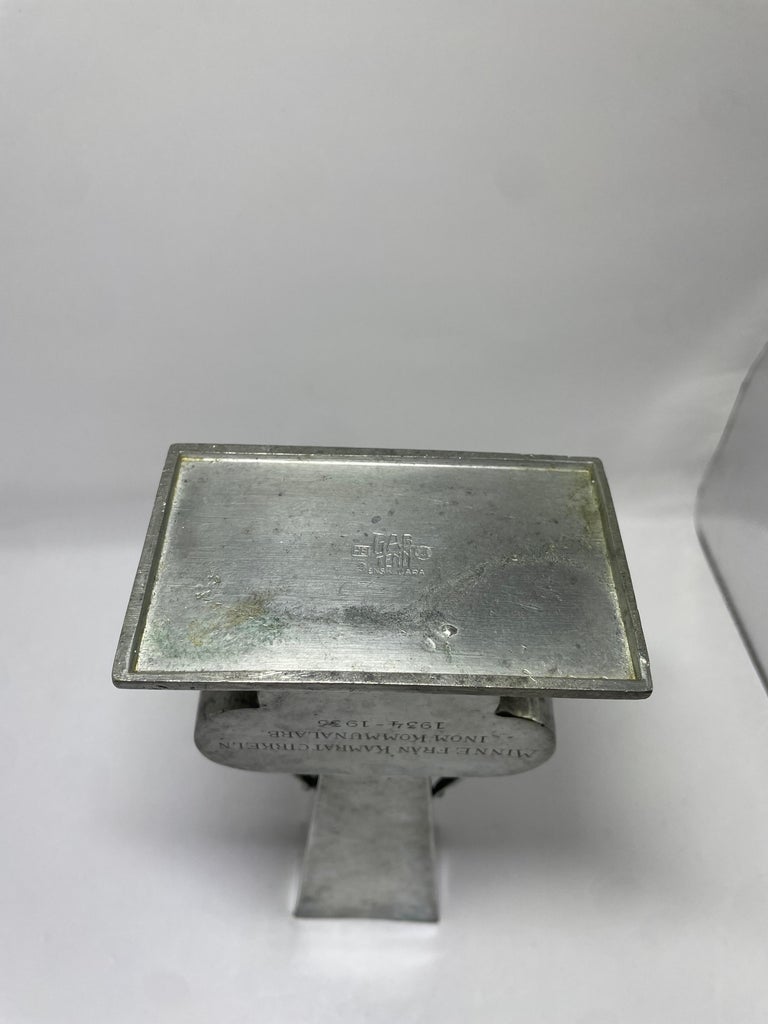 Swedish Pewter Vase by GAB, 1930s