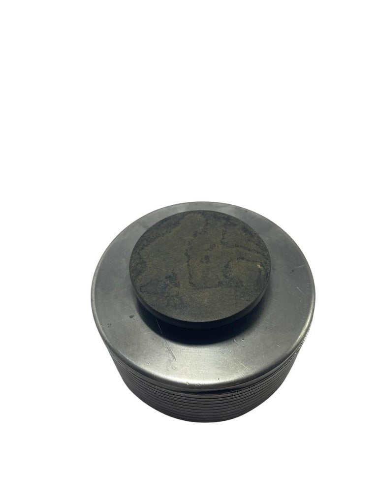 GAB Pewter Box with Ribbed Design, Sweden, 1930s