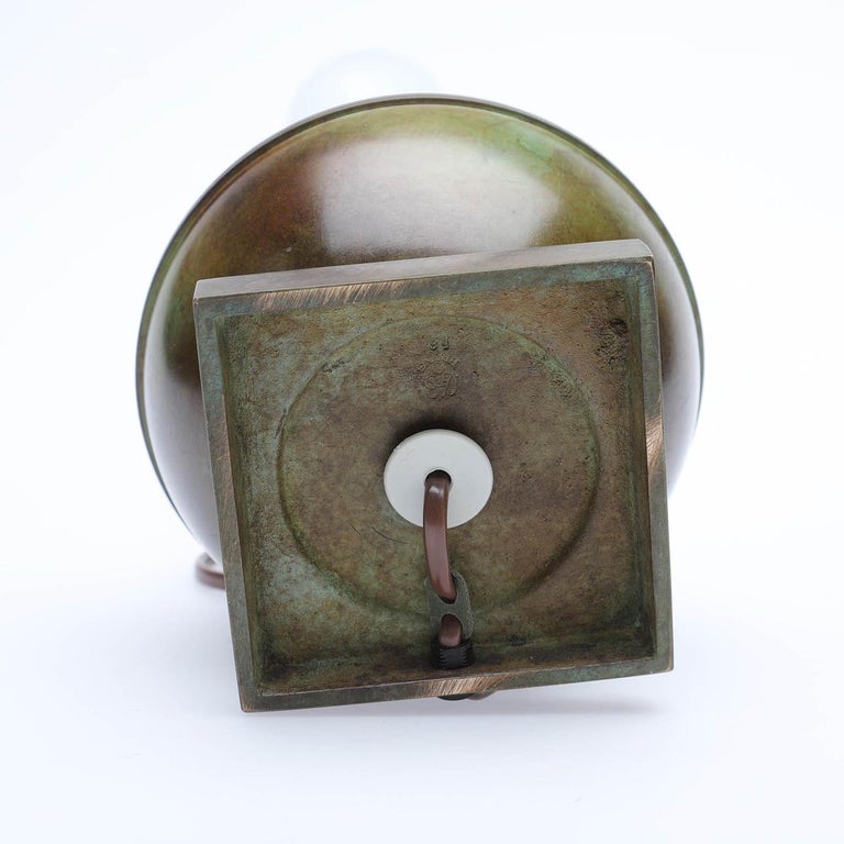 Swedish Modern Patinated Bronze Table Lamp by GAB Guldsmedsaktiebolaget, 1930s