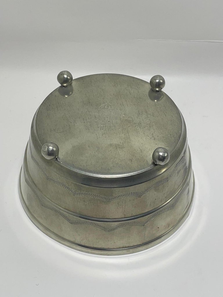 Sylvia Stave Pewter Lidded Box with Figurine Finial – Swedish Modern 1928